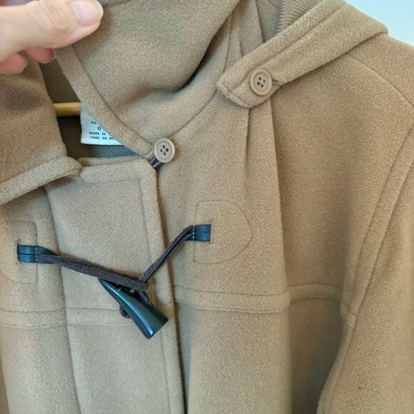 Vintage L.L. Bean Duffel Coat with Removable Hood - Lined - Camel - Size M - Picture 13 of 16